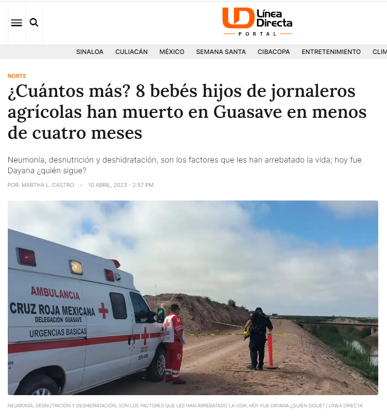 Ocho bebés muertos