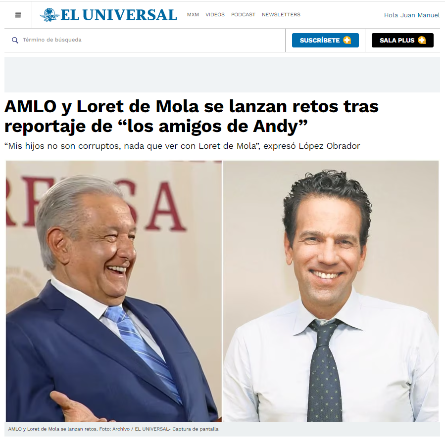 Retos de AMLO y Loret