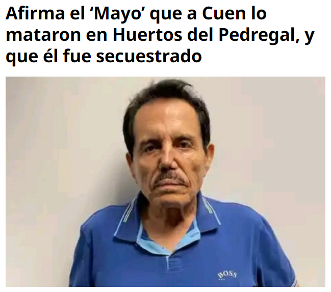 El mayo dijo la verdad