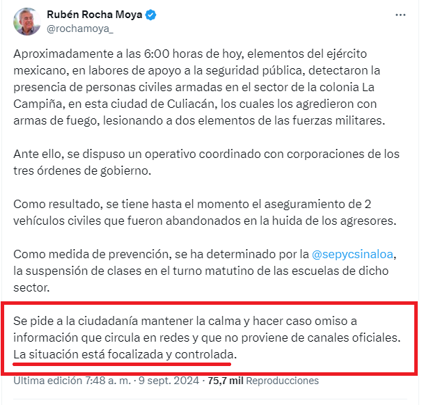 Los controles de Rocha