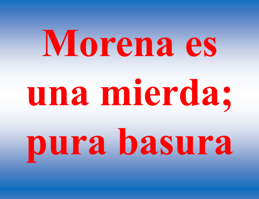 Morena es una mierda